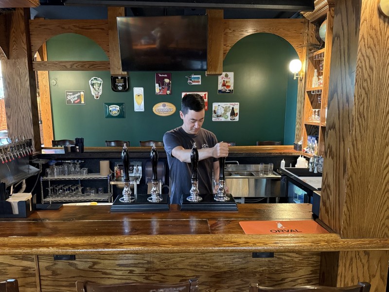 pouring a beer