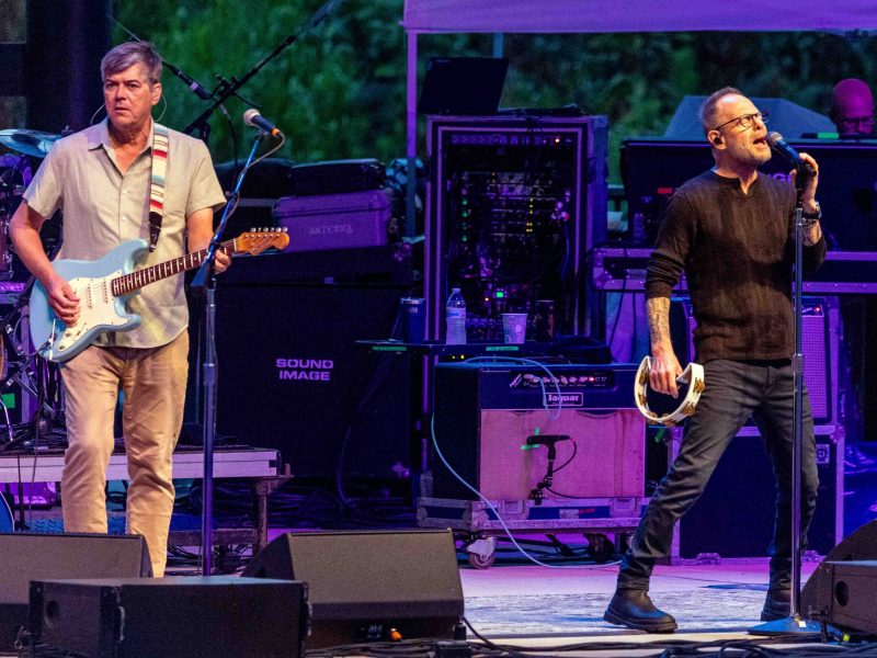A band on stage.