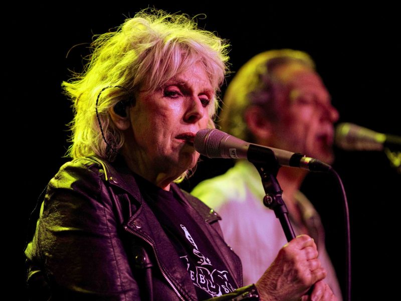 A singer on stage.