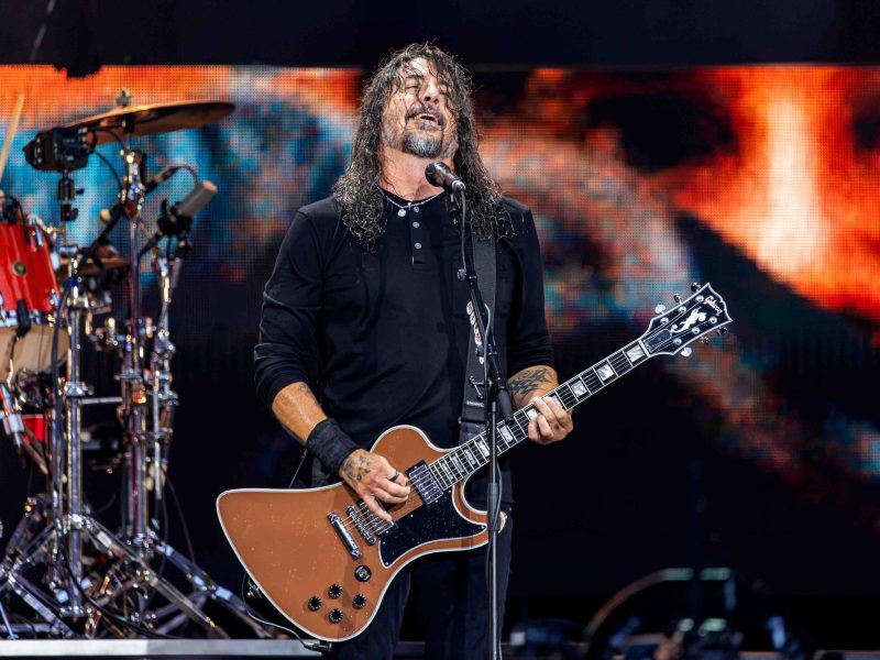 A singer on stage.