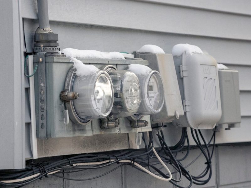 An electricity meter.