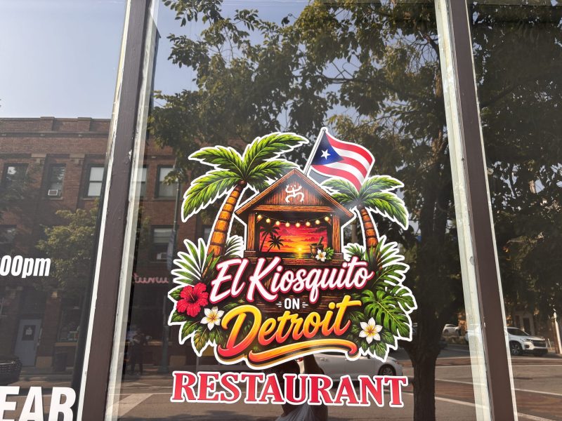 A sign for a restaurant.