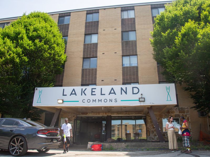 An apartment complex.