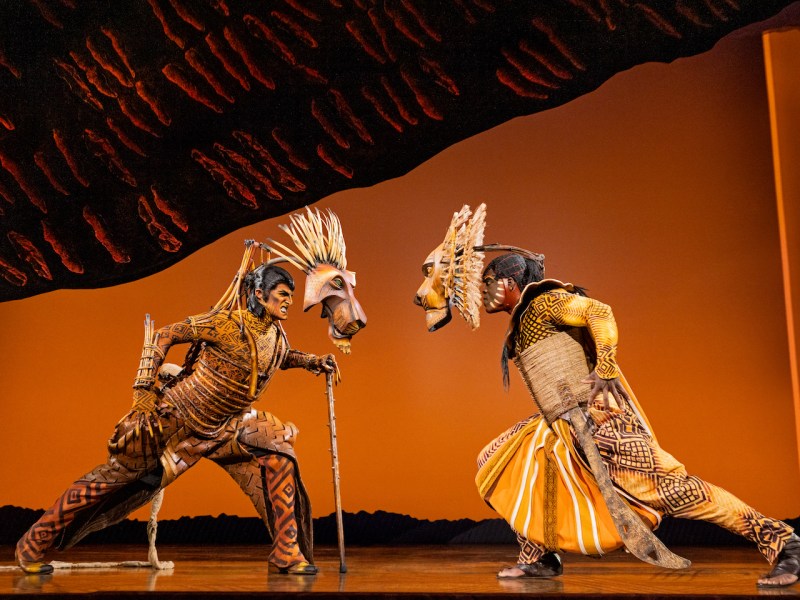 Two actors on stage.