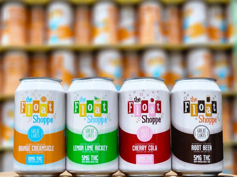 A selection of THC beverages.