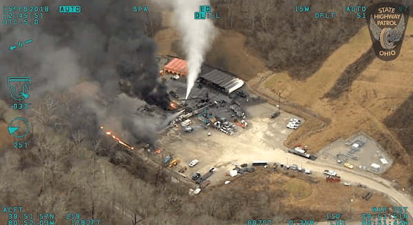 A fracking well.