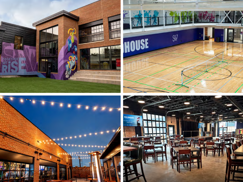Pictures of an entertainment complex.